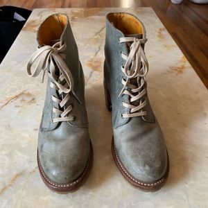 Frye Sabrina 6G Lace Up Boot - Heather Blue/8.5